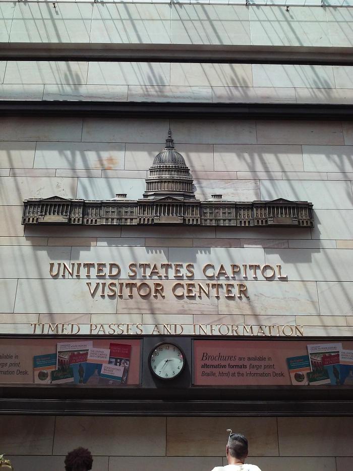 United States Capitol Visitor Center Sign